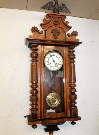 Antique Wall Clock Vienna Regulator 19th century Cimes Clock RSM 3