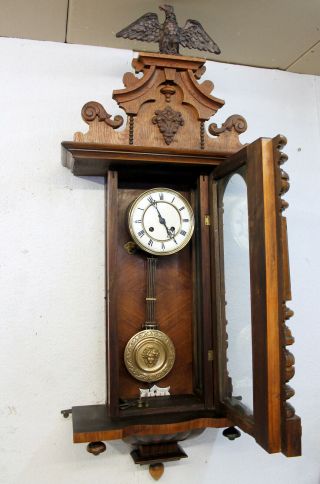 Antique Wall Clock Vienna Regulator 19th century Cimes Clock RSM 6