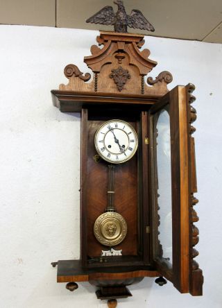 Antique Wall Clock Vienna Regulator 19th century Cimes Clock RSM 9