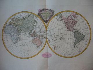 1812 - Lapie - Twin Hemisphere World Map