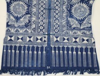 Vintage tribal exotic chinese miao people ' local cloth hand batik costume jacket 4