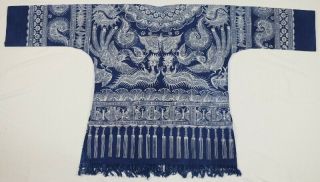 Vintage tribal exotic chinese miao people ' local cloth hand batik costume jacket 9