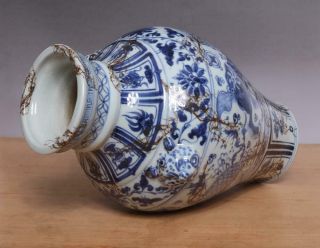 33CM Antique Chinese Blue & White Porcelain Vase With Kylin 4