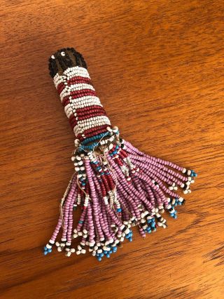 Vintage Antique Old Unusual Beaded Tribal Doll African Native Indian