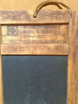 Antique Santa Fe Railroad Double - Sided Slate Chalkboard 4