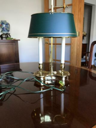 French Style Sedgefield by Adams Two Light Brass Bouillotte Lamp 3