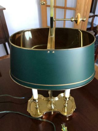 French Style Sedgefield by Adams Two Light Brass Bouillotte Lamp 4