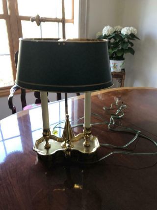 French Style Sedgefield by Adams Two Light Brass Bouillotte Lamp 5