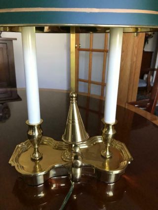 French Style Sedgefield by Adams Two Light Brass Bouillotte Lamp 8