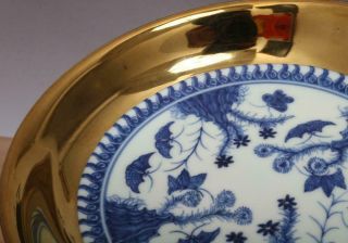 Chenghua Signed Antique Chinese Blue & White Porcelain Dish w/ Flowers 4