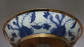 Chenghua Signed Antique Chinese Blue & White Porcelain Dish w/ Flowers 6