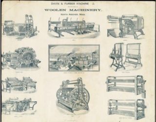 19thC Davis & Furber Machine Co North Andover Ma Antique Letterpress Blocks 12