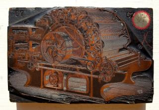 19thc Davis & Furber Machine Co North Andover Ma Antique Letterpress Blocks