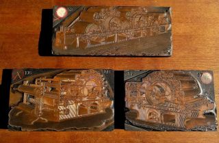 19thC Davis & Furber Machine Co North Andover Ma Antique Letterpress Blocks 2