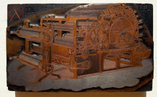 19thC Davis & Furber Machine Co North Andover Ma Antique Letterpress Blocks 3