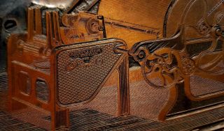 19thC Davis & Furber Machine Co North Andover Ma Antique Letterpress Blocks 5