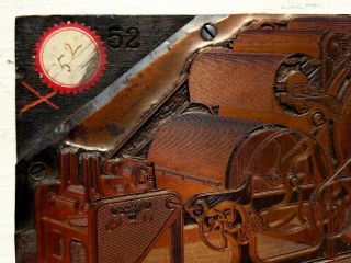 19thC Davis & Furber Machine Co North Andover Ma Antique Letterpress Blocks 6