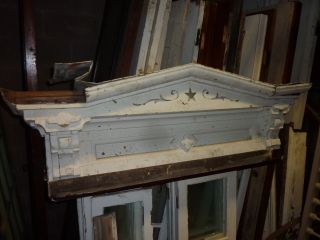 Fancy C1860 Gingerbread Style Window Pediment Header 57 " X 17.  5 X 8 " 47.  5 Btwn