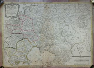 Poland Ukraine Lituania Crimea Dated 1788 By Mondhare Unusual Large Engraved Map