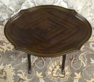 ANTIQUE ENGLISH FLAME MAHOGANY CARVED SMALL TILT TOP TEA COFFEE SIDE TABLE 10