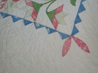 Once Grand Antique c1860 Applique Carolina Lily Quilt 95 