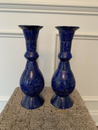 Lapis Lazuli Vases - Made In Afghanistan - Priority Mail