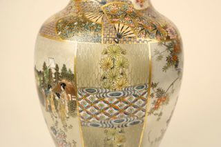 Fine 38,  5 cm / 15.  4 inch Large Satsuma Vase,  Meiji Kinkozan/Ryozan ? 19thC 11