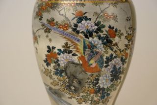 Fine 38,  5 cm / 15.  4 inch Large Satsuma Vase,  Meiji Kinkozan/Ryozan ? 19thC 4