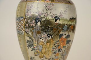 Fine 38,  5 cm / 15.  4 inch Large Satsuma Vase,  Meiji Kinkozan/Ryozan ? 19thC 5