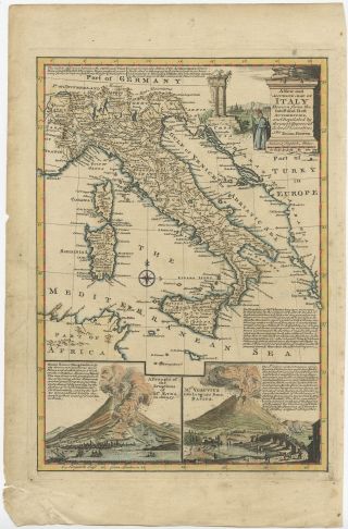 A And Accurate Map Of Italy - Bowen (1747)