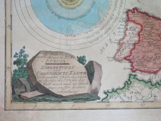 1791 MAP ASTRONOMY SOLAR SYSTEM COPERNICUS EUROPE ITALY GERMANY SPAIN 3