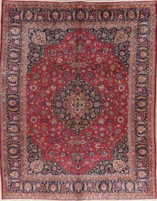 Traditional Floral Oriental Area Rug Wool Handmade Medallion Carpet 10 X 12
