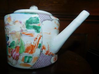 ANTIQUE 18th century CHINESE EXPORT PORCELAIN TEAPOT 5