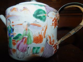 ANTIQUE 18th century CHINESE EXPORT PORCELAIN TEAPOT 8