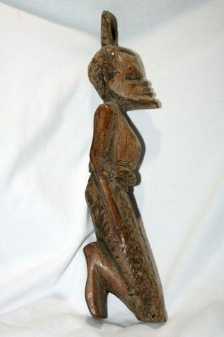 Vintage Old Elderly AFRICAN Tribal Figure carved solid wood african statue 3