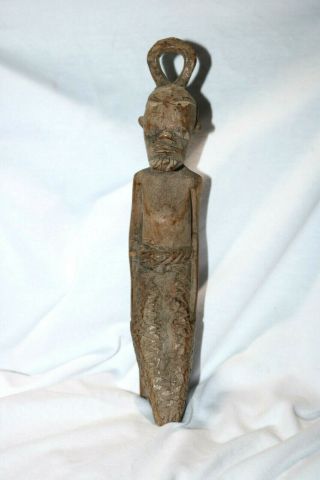 Vintage Old Elderly AFRICAN Tribal Figure carved solid wood african statue 4