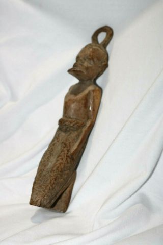 Vintage Old Elderly AFRICAN Tribal Figure carved solid wood african statue 8
