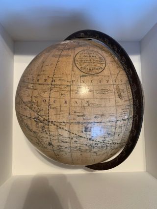 Antique 1840’s Terrestrial Globe The Franklin,  Troy Ny
