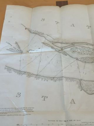 Robert E.  Lee ' s St.  Louis Harbor map of 1837.  Plus1838 Diagram map of Mo. 3