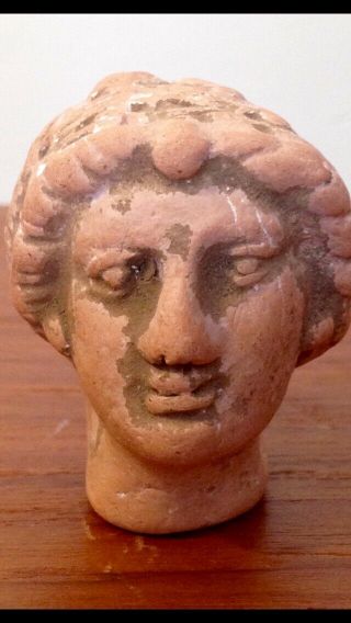 Ancient Roman Hellenistic Terracotta Tanagra Head