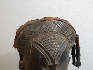 African Hand Carved Older Wood Mask With Great Detail 9