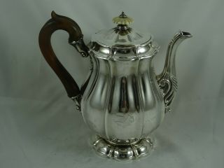 Quality,  George Iv Solid Silver `melon` Coffee Pot `,  1824,  949gm