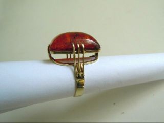 Very Rare Imperial Russian 56 Gold Ring Faberge Design 19th Century