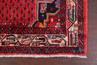 One - of - a - Kind Geometric 16 ' LONG RUNNER Hamadan Oriental Hand - Made Scarlet Rug 5