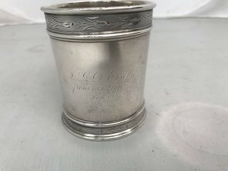 Child’s Cup Mug Whiting Sterling Silver Die Rolled Engraved
