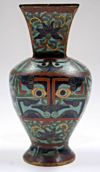Chinese Cloisonne Vase Kangxi Khang Shi / Yongzheng 17th/18th C Qing Bin