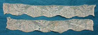 44 cms antique 18th century Valenciennes bobbin lace border 3