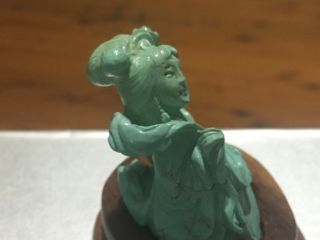 Antique Chinese Carved Natural Turquoise Figure Statue 6