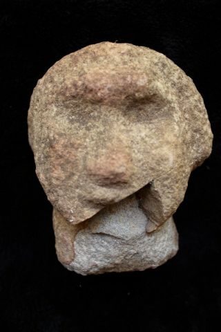 Very Old Stone Ancestral Figure Head - Western Highlands Papua Guinea