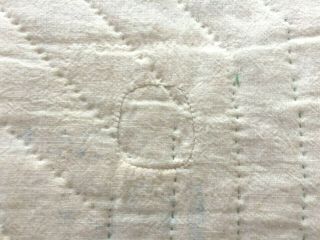 Antique Quilt Hand Stitched Early 1900 ' s Tiny Stitches Pretty Old Fabrics 10